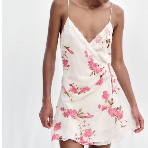 Zara Trim Printed Mini Dress - Picture 1 of 4